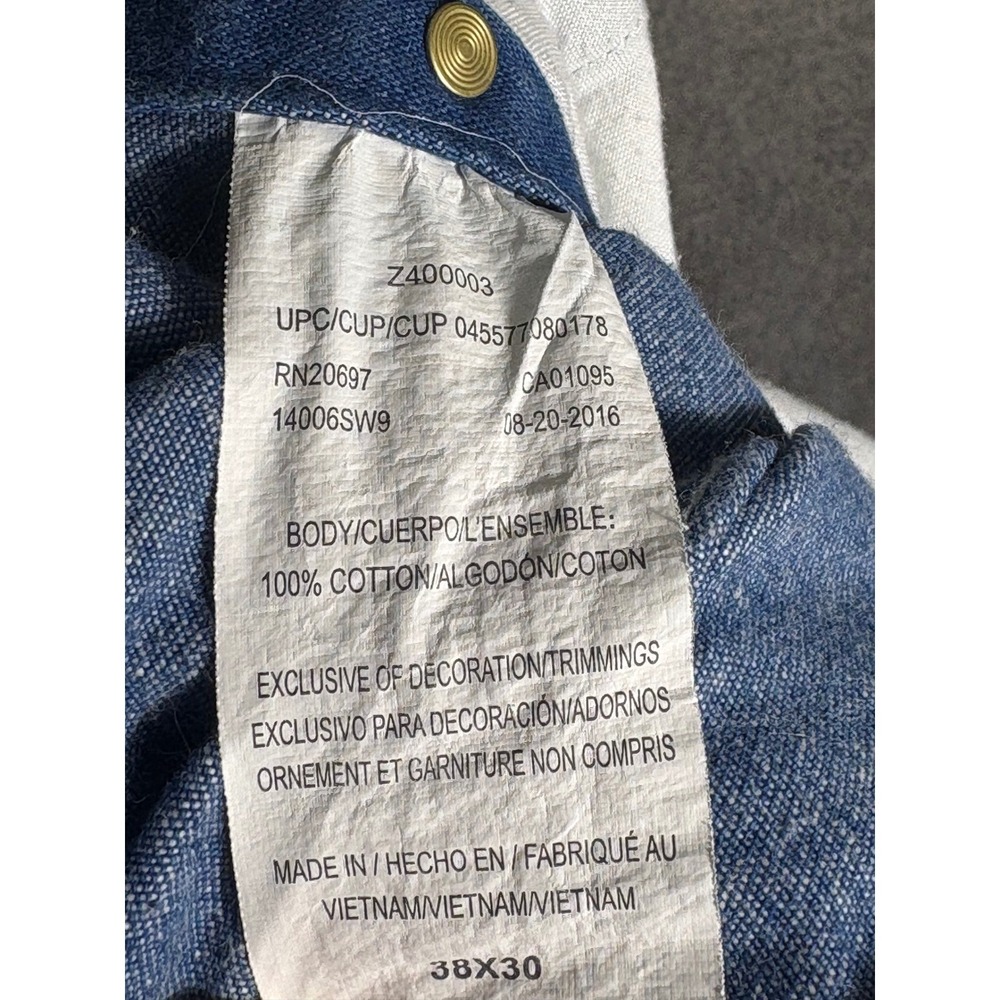 Liberty Overalls Mens 38x30 Blue Denim Bib Workwear Z400003 Medium Wash - Picture 4 of 9